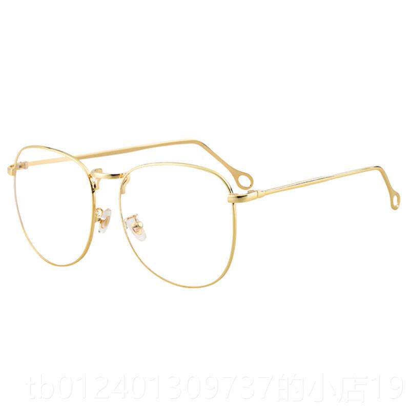 高档近眼镜男金丝边睛框镜架防蓝光辐射视大眼框平光镜男士大潮脸