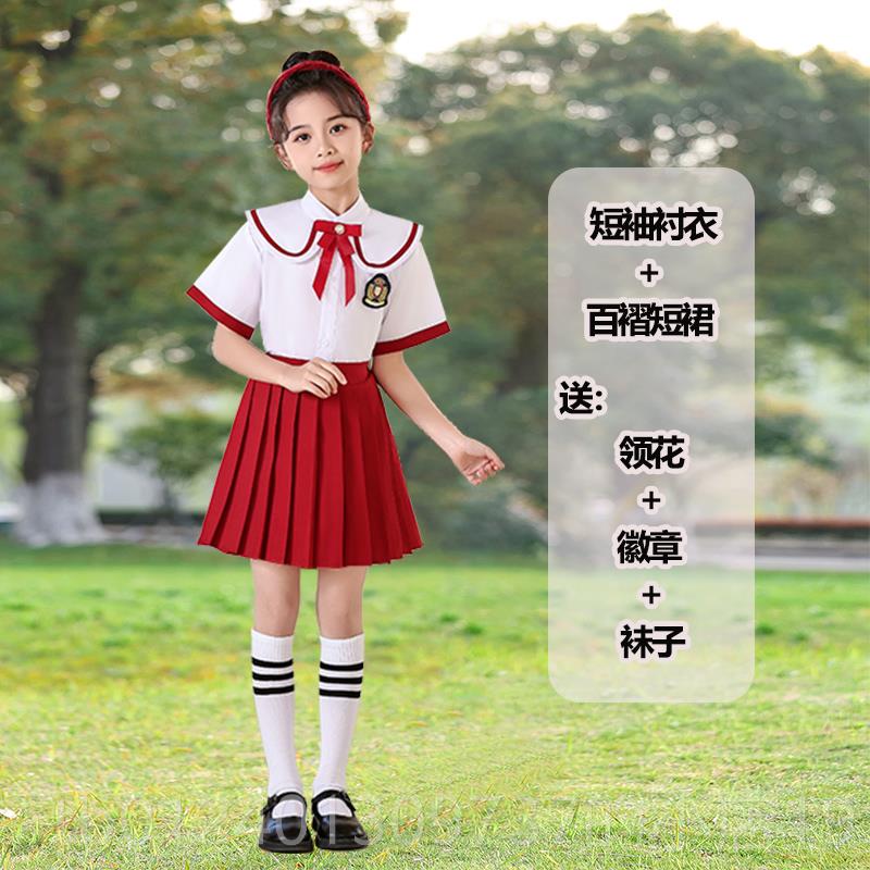 高档六一童儿合唱服演出服幼儿园班服业小学生毕照朗诵表演英伦风