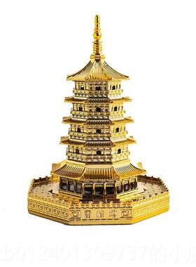 高档购产品中国覆古旅雷峰塔饰古品，董锌合金工艺品，采游纪念品