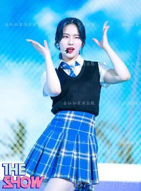 高档Stayc韩国女子团体风格韩国舞队蹈啦啦表队啦啦队演服装歌唱