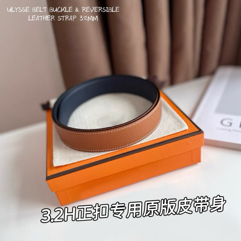 高端版本品牌无头带身真皮不带头女纯牛皮工字扣头32时尚裤腰带条