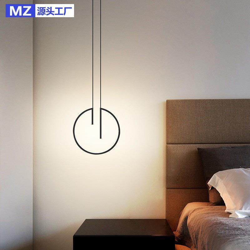 极简主卧室床头小吊灯2025年新款创意现代简约设计感北欧风房间灯