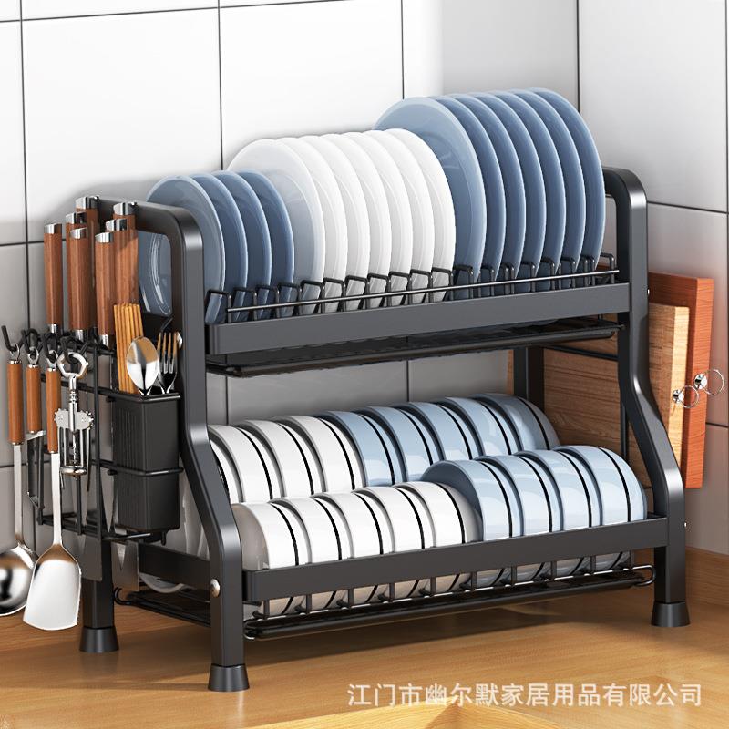 厨房置物架碗碟碗盘收纳架沥水架家用多功能放碗架碗筷收纳盒碗柜