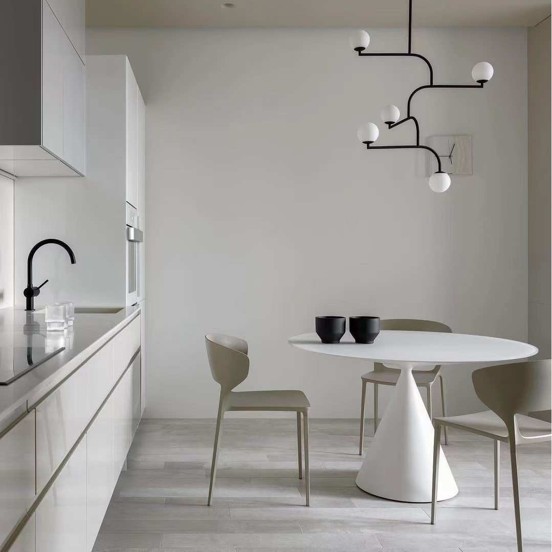 岩板餐桌简约纯白色圆桌家用圆形内嵌式转盘德利丰小户型纯黑饭桌,3C数码配件,摄像机配件,淘宝优惠券,粉丝福利购,淘宝优惠卷