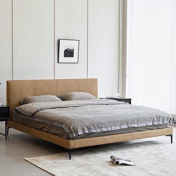 轻奢现代简约科技布艺床小户型卧室意式极简双人床新款主卧北欧床