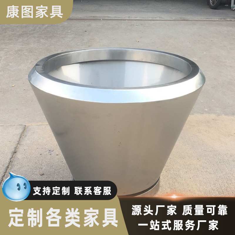 厂家直供拉丝不锈钢花钵户外不锈钢花箱花池304#不锈钢圆形花盆