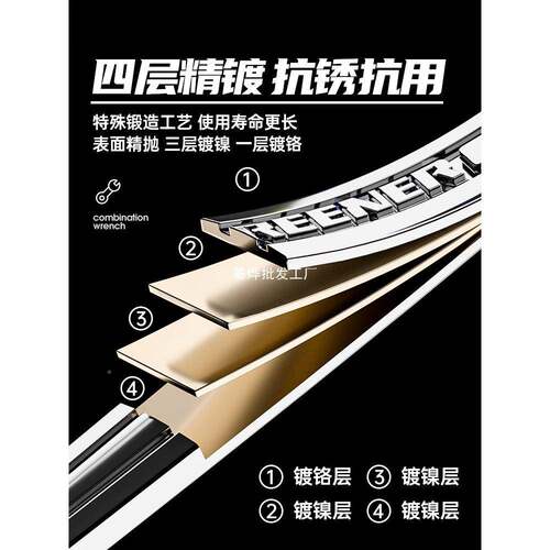 德国装开口级扳手梅花套双头组两用加长工业全套合905工具大全
