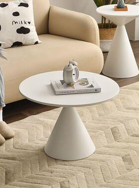 茶几客厅家用小边型轻奢现代简约网红圆形沙发KEM几极简户黑色桌