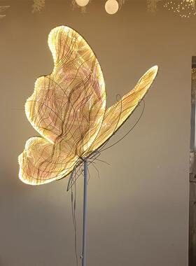 婚庆布置装饰发光蝶挂件T路引蝴迎宾舞台艺TXJ吊灯摆件铁吊顶装台