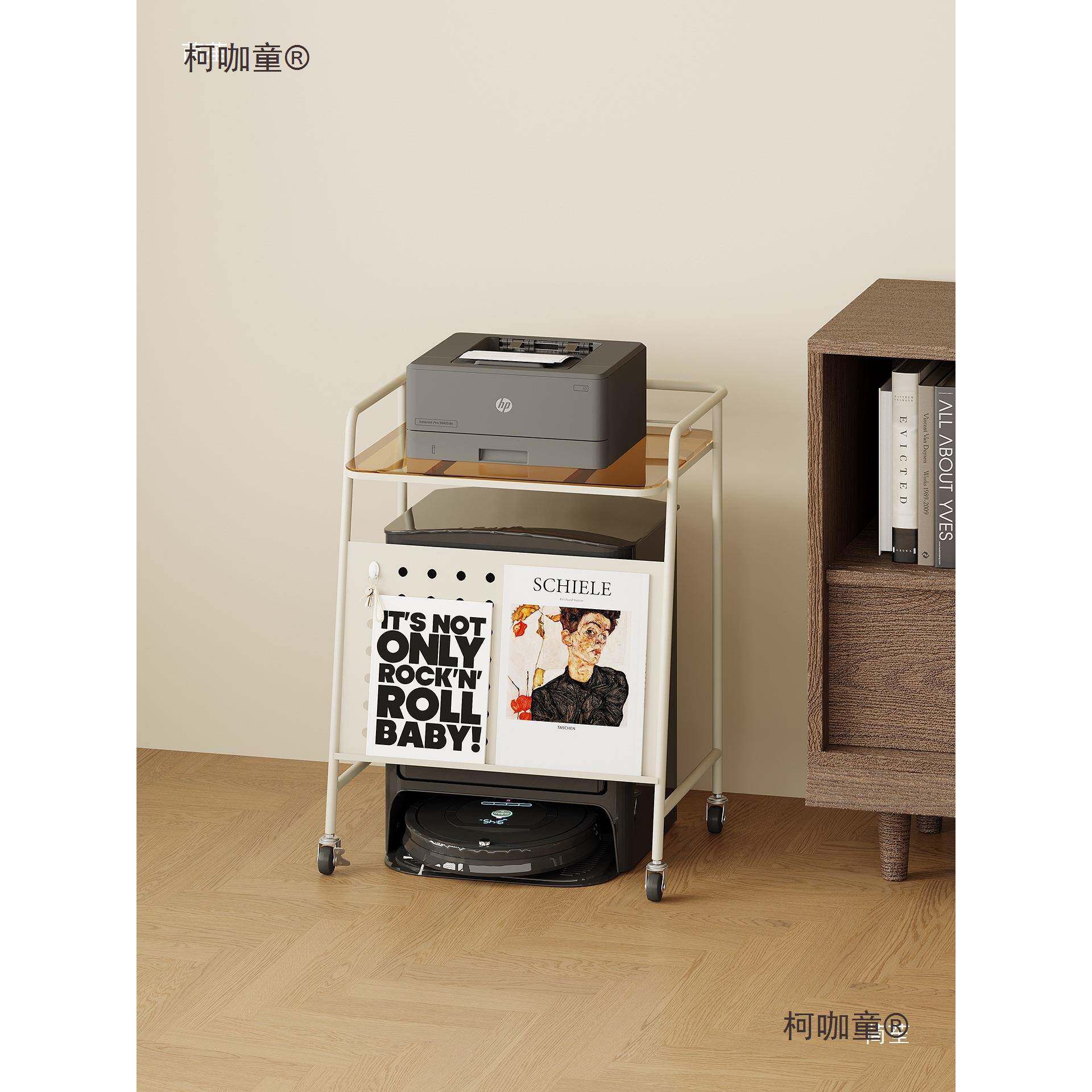 石头器扫地扫地机器机人上方收置物架带轮子沙发边可换几水纳柜鱼