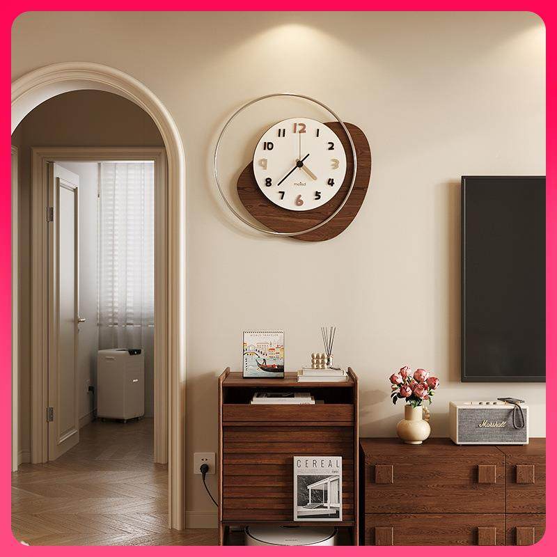 中古?风挂钟客欧厅2024款时钟挂墙式新复古钟Fh(h(h(x表简约轻奢