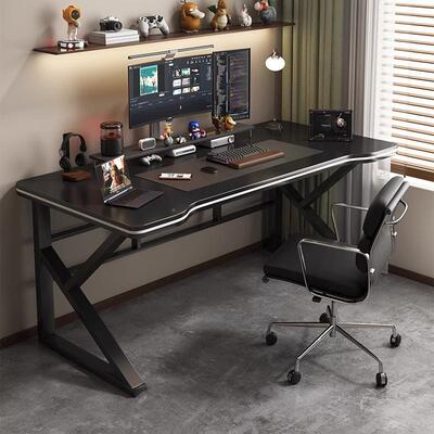 电桌卧室家用电脑台竞桌子工作台长方形办式公桌简DNZ01171约现代