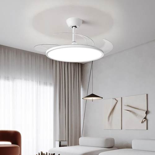 超灯薄全光谱护眼隐风扇灯静音694新款厅餐吊扇卧室家用形一体电