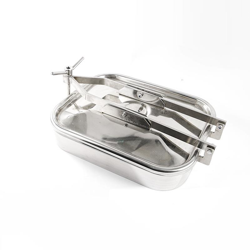 304不锈方咨询客服形常人孔钢快压开压力人投料口矩形孔盖常压储