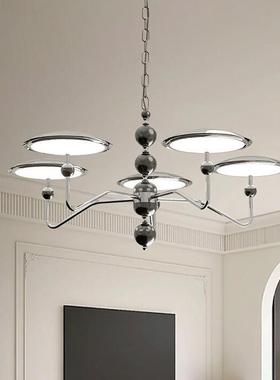 客厅吊灯l餐ed灯32721具轨碟法式飞复古大厅主星灯大气中古厅卧室