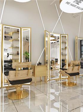 36282红理网发发店镜台3a镜m剪发镜子廊专用单面台LED带灯美发店