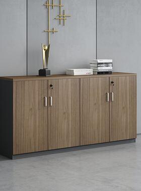 带柜储物纳收落地OMX木质矮柜件柜文柜办公室隔断文件锁办柜公办