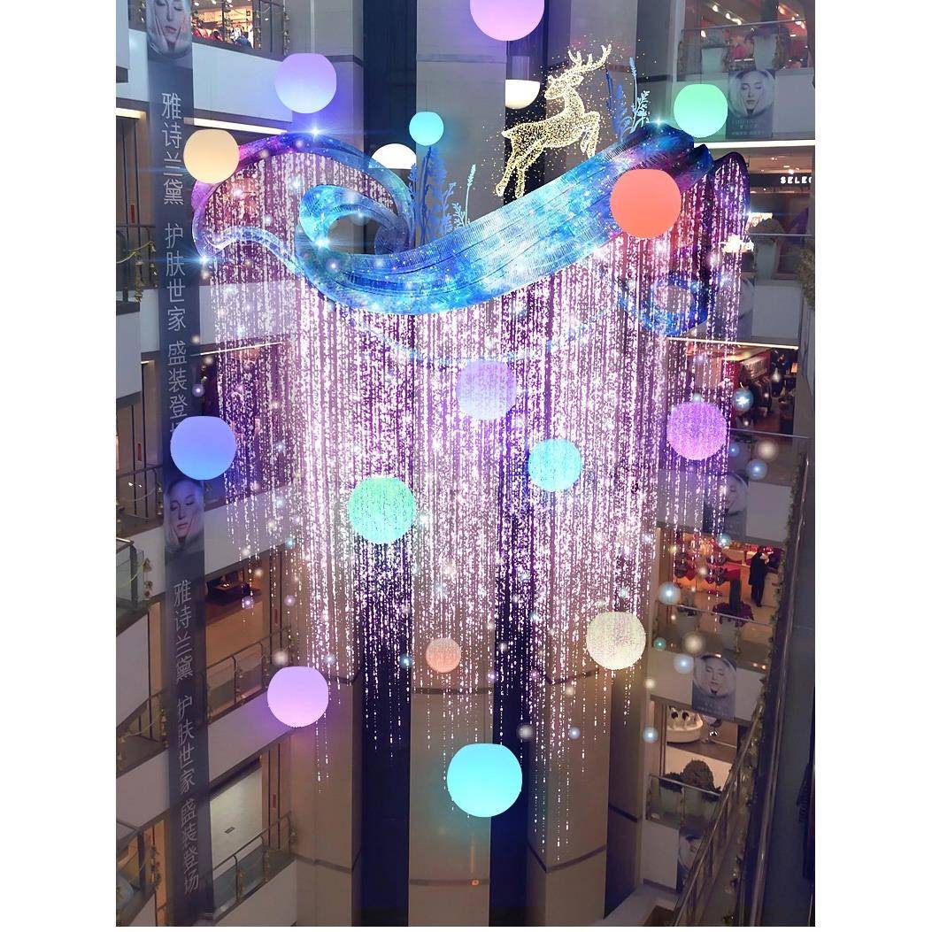 彩色发球吊灯圆商场乐园光酒吧户婚礼氛围灯外237装饰灯防雨水景