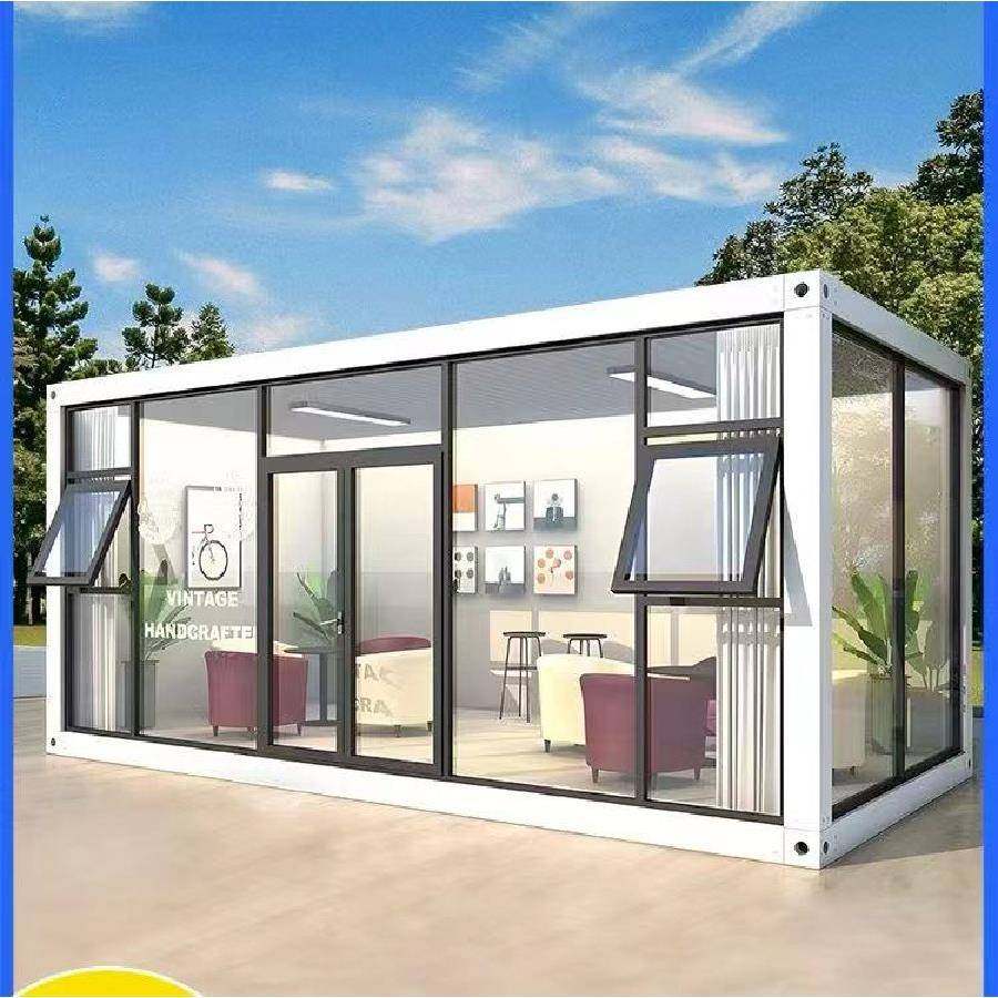 集直销装箱房办镀锌钢材料公住宅临时使室用可移动玻璃3*6*2.8m阳,基础建材,轻钢别墅,淘宝优惠券,粉丝福利购,淘宝优惠卷