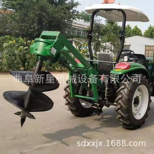四轮牵引自走式植树挖坑机 树木施肥钻洞机 苗圃硬地打洞机