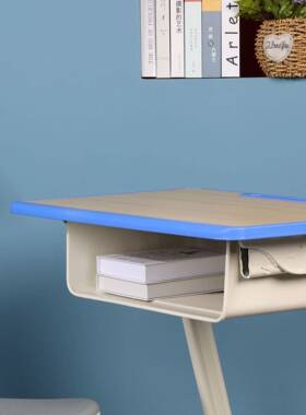 VQI学校降家课桌椅中小用学生课桌椅可升单C型课桌椅学生学人习桌