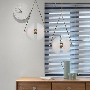 后现代艺767术餐桌吊灯样间吧轻奢灯具卧台室床玄关单头小板吊头