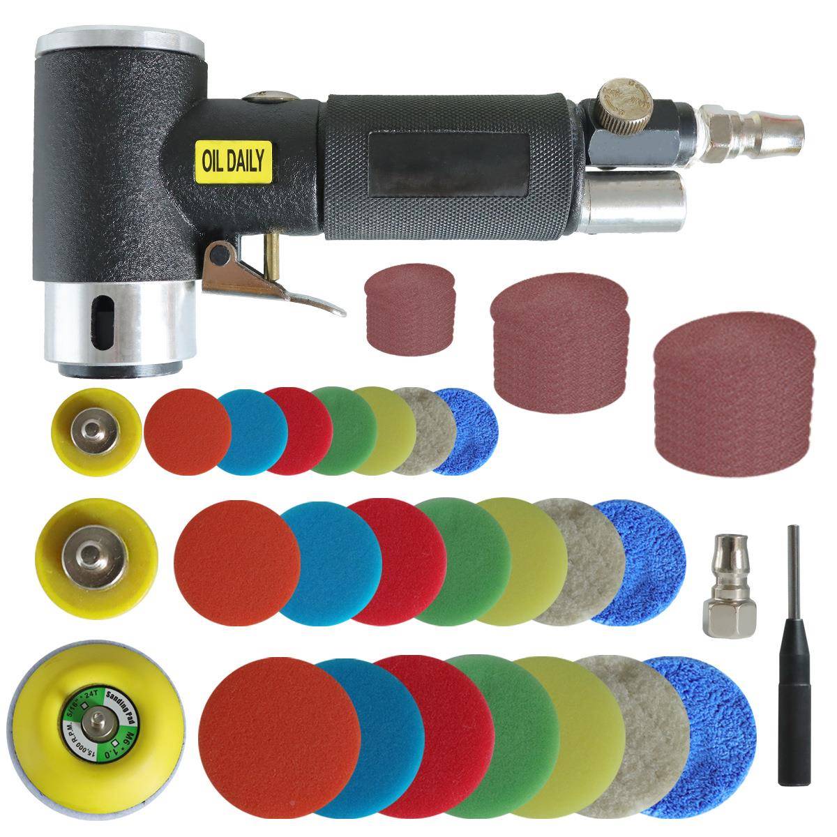 气动砂纸机23寸机抛光磨光机寸磨打RIC打蜡机同心直心