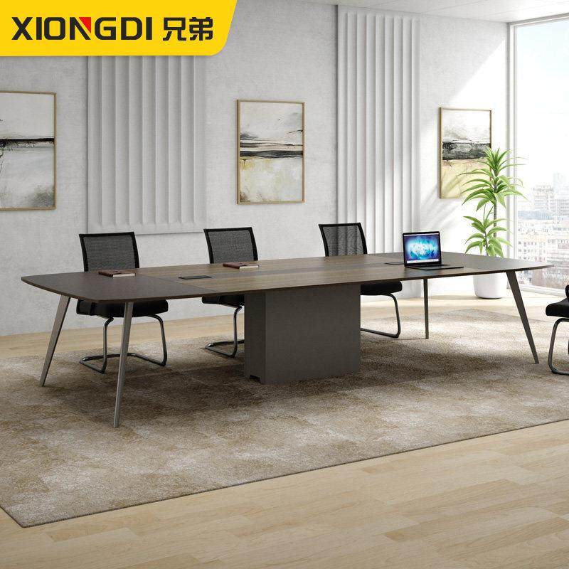 公桌简约现代桌条桌长办人AE-D351会议室桌子8人办公桌椅组合小6