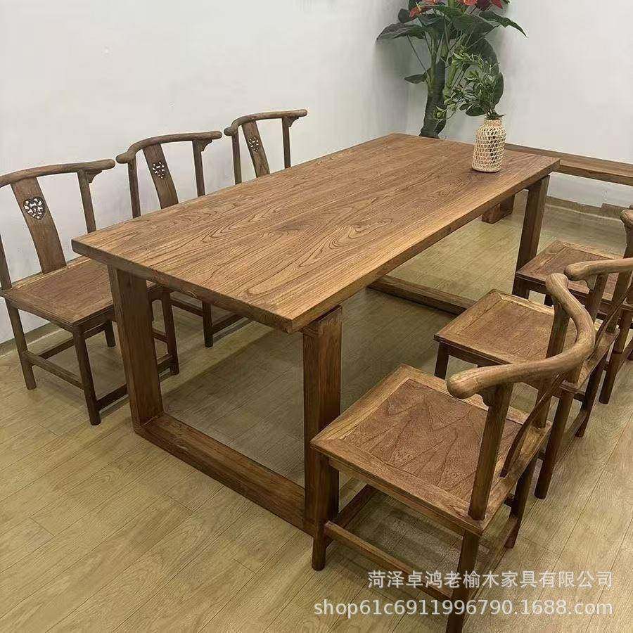 老木大窗板桌原木榆长桌桌长方形餐会议桌茶桌家用书桌民LYY宿桌,商业/办公家具,茶台/茶桌,淘宝优惠券,粉丝福利购,淘宝优惠卷