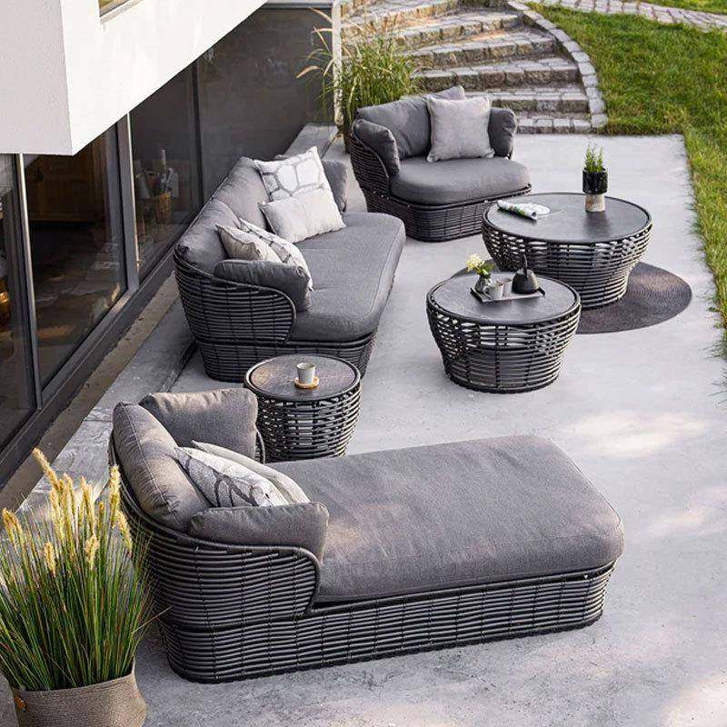 藤椅藤编露台茶几287户外藤编发双人藤庭院花发园室外沙休闲椅沙