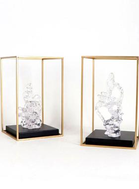 新中式架现树脂太湖石雕塑摆MC-TY-57代件客厅玄关板样房博古展厅