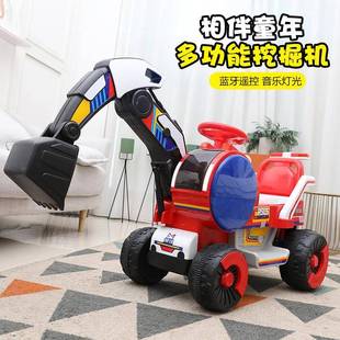 694童全电动挖掘机挖可程坐可骑可遥控2 6岁男儿女孩土机工车