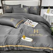 洗丝四真件套双冰面丝春夏丝滑水裸睡床单床笠被套三件套床上H