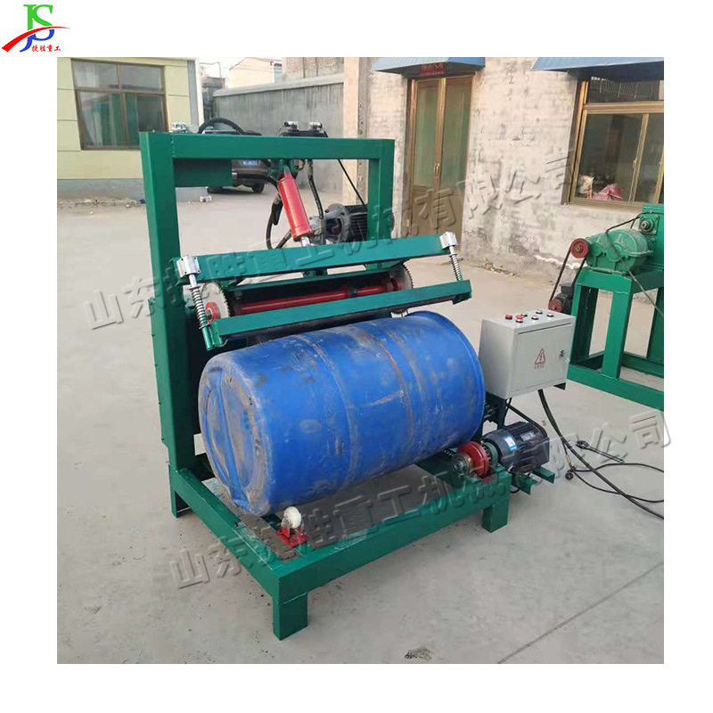塑料桶滚动剪切分解机两盖头端