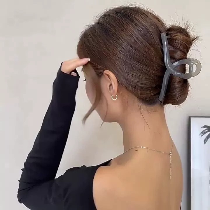 新款高级感透明大号鲨鱼夹