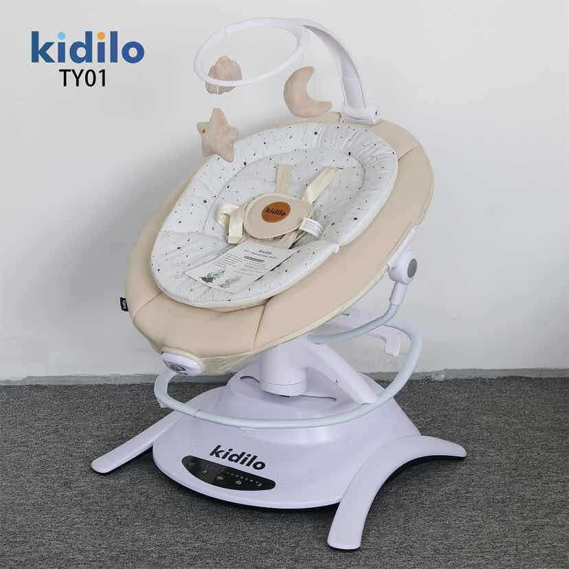 Kidilo摇椅宝宝摇床新生儿电动带音乐摇摆摇篮折叠哄娃哄睡神器