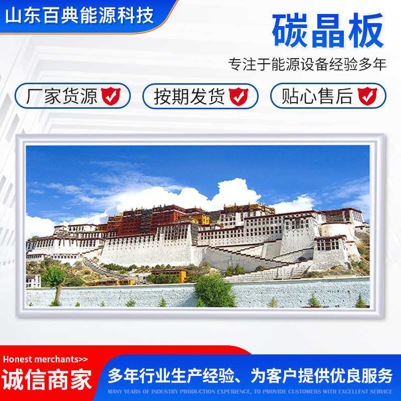 现货供应尺寸齐全 碳晶板 壁挂式碳晶墙暖 取暖器家用电热板