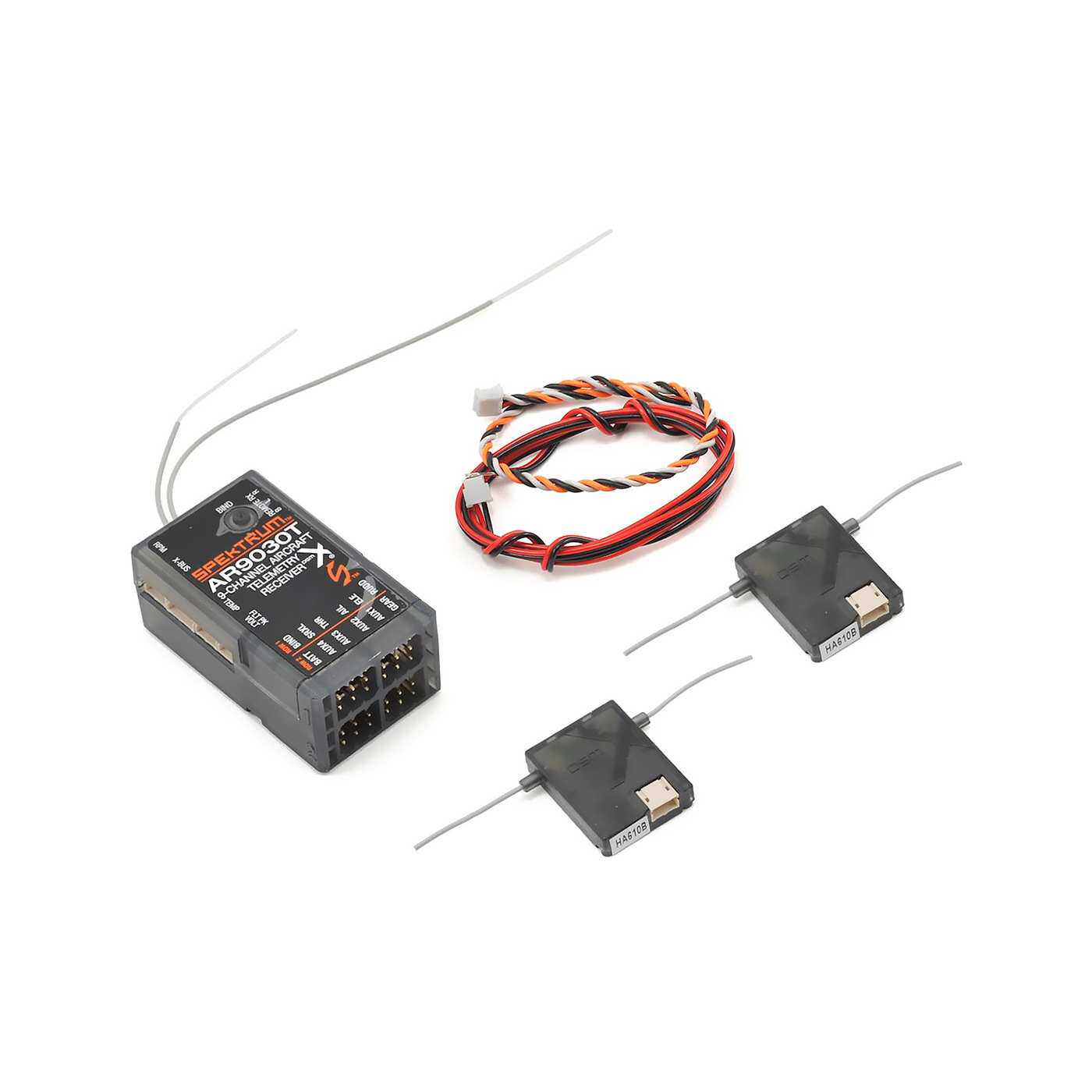 AR9030T Spektrum遥控器 9通道模型飞机接收机,内置遥测模块