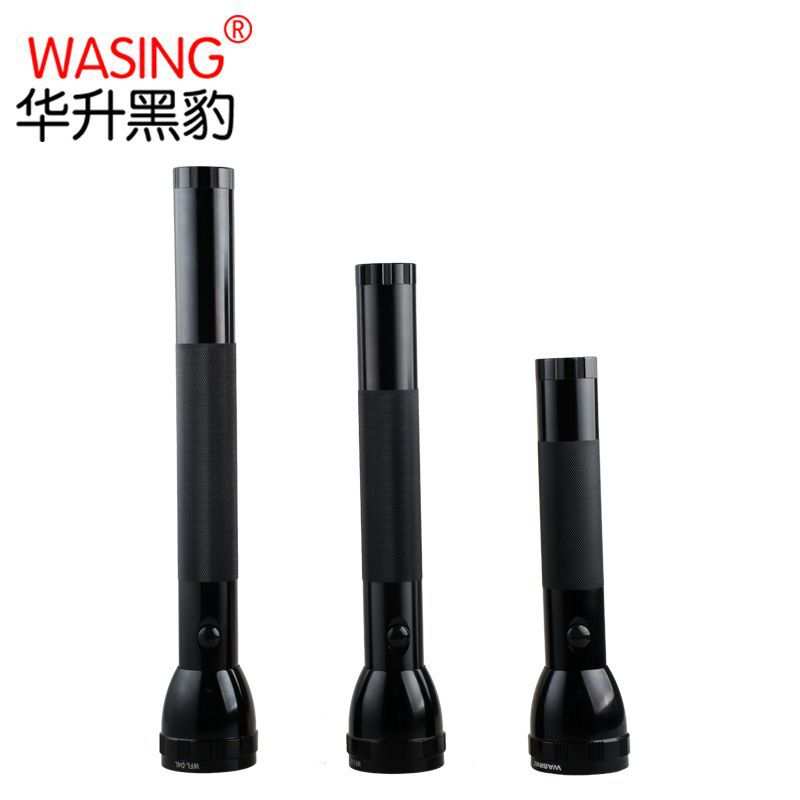 华升黑豹WFL-D3L强光LED铝合金远射手电筒企业安防巡逻照明电筒