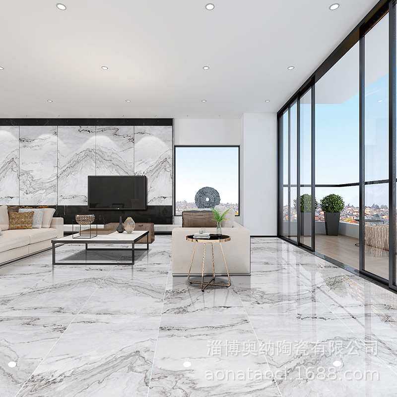 佛山 900*1800通体大理石砖 卧室客厅餐厅商场大板连纹地面