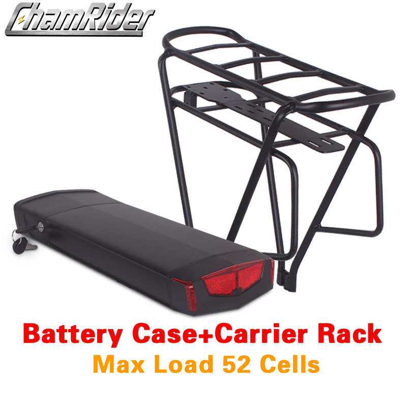 光芒电池盒改装山地电动车后架双层架锂电池盒36V48V52V