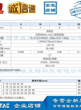 H2LH6X5-SHLH6X10X5X20X487530-S1亚德客HLH6X10S精密滑X台气缸