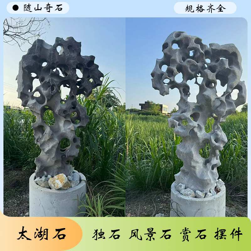 太湖石天然石户外中式庭院景观石室内家居玄关奇石摆件桌面观赏石
