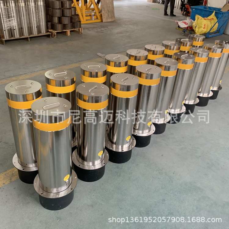 304不锈钢警示柱桩219活动路桩移动形路障固定防撞柱停车隔离地锁
