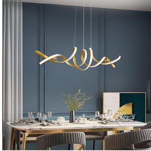 古镇餐厅吊灯1米线条护眼智能语音高亮度吧台吊灯