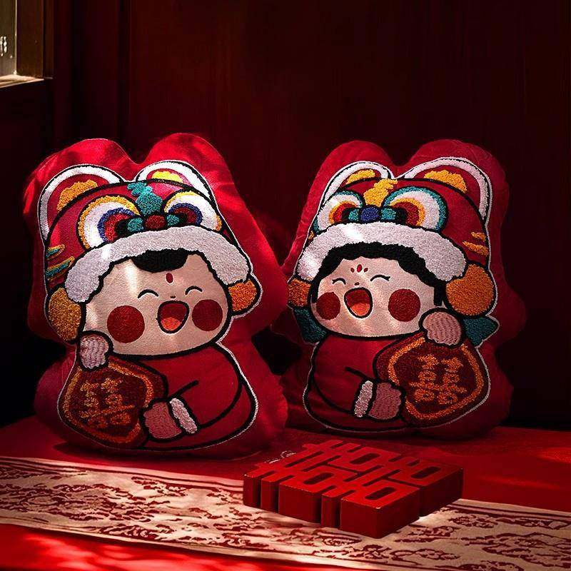 喜字抱枕一对结婚新款压床娃娃送新人新娘婚庆公仔包邮布料,节庆用品/礼品,陪嫁用品套装,淘宝优惠券,粉丝福利购,淘宝优惠卷