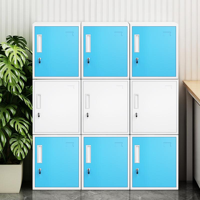 单矮柜铁皮文件资料桌面桌下收纳柜密码锁小型储物柜学生书包柜