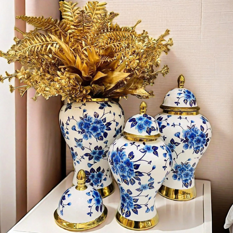 中东现代奢华白金姜罐花瓶