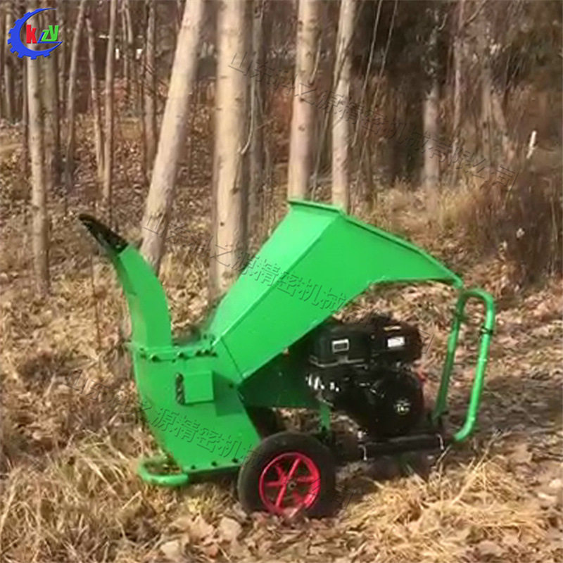 小型树枝秸秆粉碎机 移动式农用碎枝机 园林树枝树杈修剪打碎机