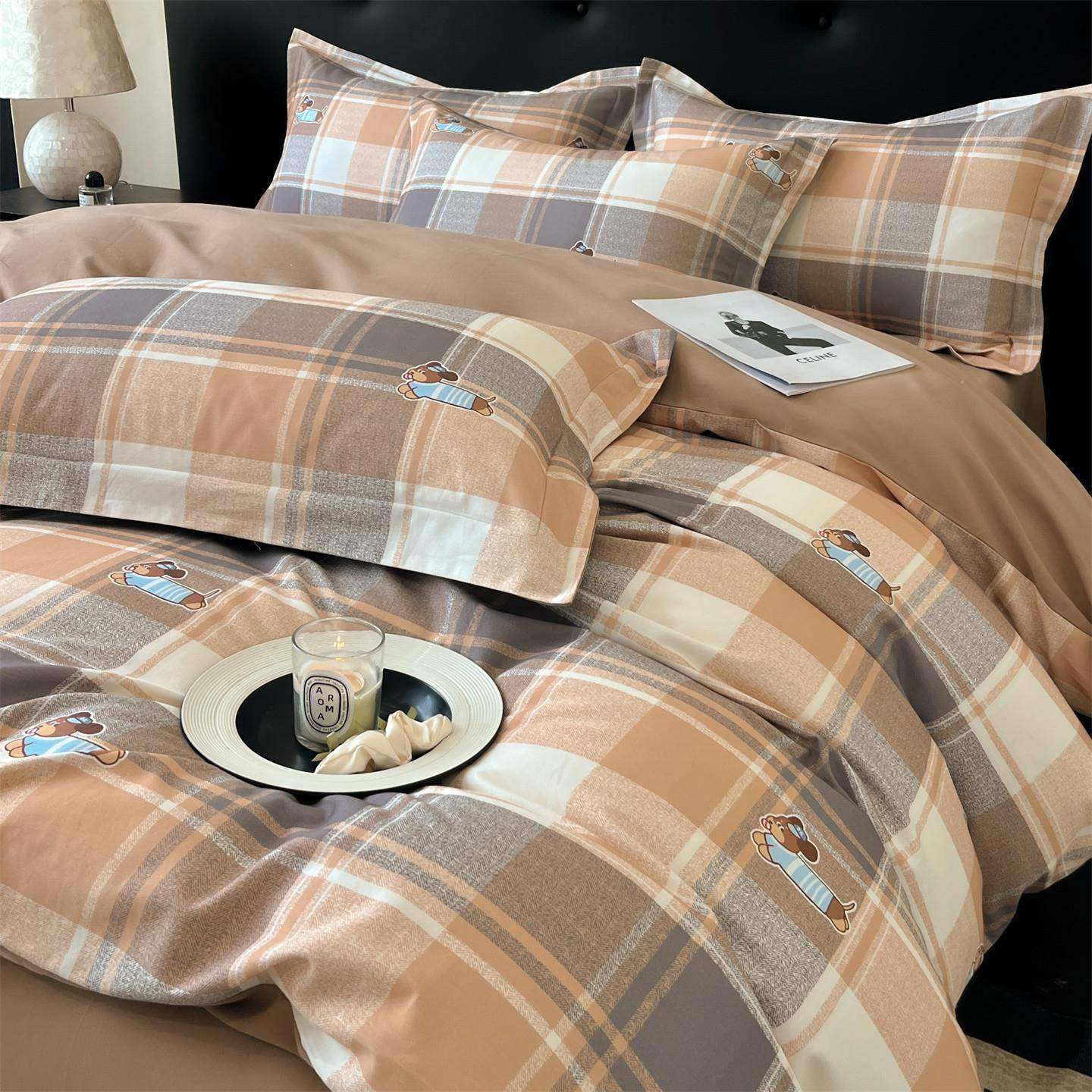 轻奢加厚磨毛床上四件套纯棉全棉保暖床单被套2025新款秋冬床品4,床上用品,床品套件/四件套/多件套,淘宝优惠券,粉丝福利购,淘宝优惠卷